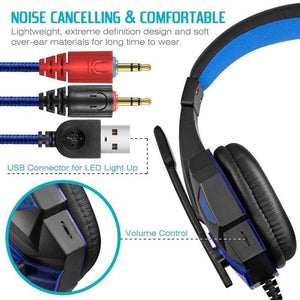 Wired Gamer Headphone Stereo Sound