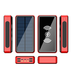 80000mAh Power Bank Solar Wireless