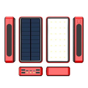 80000mAh Power Bank Solar Wireless