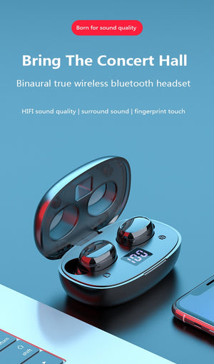 Touch LED Wireless Bluetooth Earphones